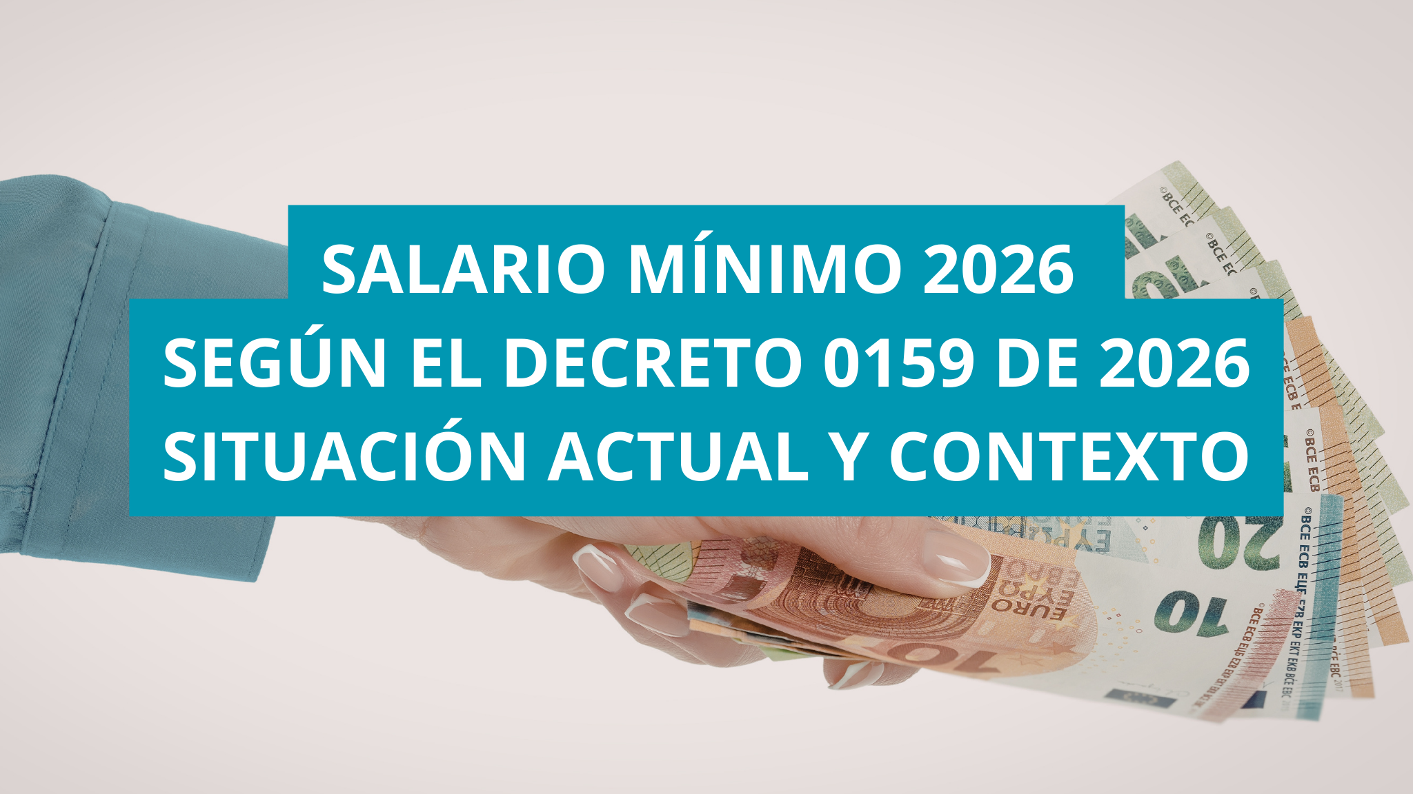 El decreto 0159 de 2026 fija de manera transitoria el salario mínimo mensual legal para 2026 en $1.750.905, equivalente a un incremento del 23% frente al salario mínimo de 2025, y rige solo hasta que el Consejo de Estado profiera sentencia en el proceso de nulidad 0004-2026.